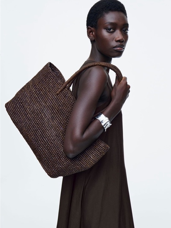 COS Handbags - COS Raffia Mini Woven Tote Bag